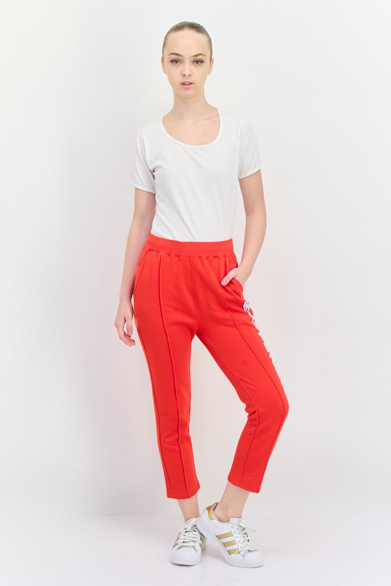 Aape By A Bathing Ape Women Regular Fit Graphic Print Sweatpant, Red - Image 4