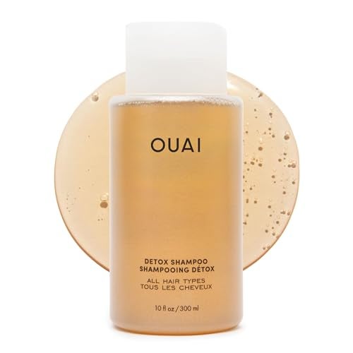 Ouai شامبو OUAI للتخلص من السموم شامبو م clarifying للبقايا والأوساخ والزيوت ومنتجات المياه العسرة خل التفاح الكيراتين لشعر نظيف ومنعش خالي من الكبريتات 10 أونصات - Image 1