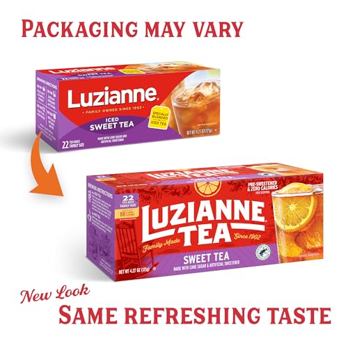 Luzianne Sweet Iced Tea Bags Family Size 22ct Box Pack of 6 - Image 5
