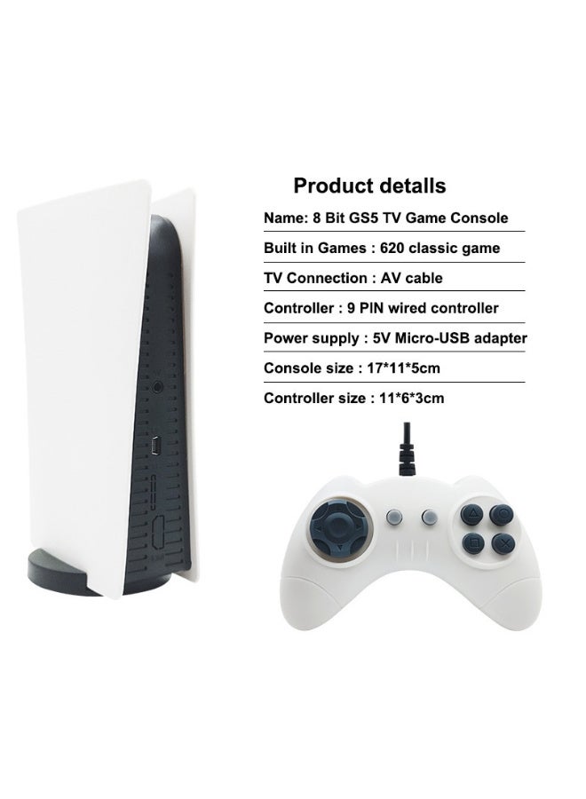 TNGames GS5 Retro Home Game Console with 620 Classic Games, Wired Dual Controllers TV Game Console - Image 4