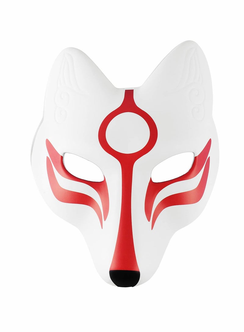 Fox Mask Japanese Kabuki Kitsune Masks - Image 1