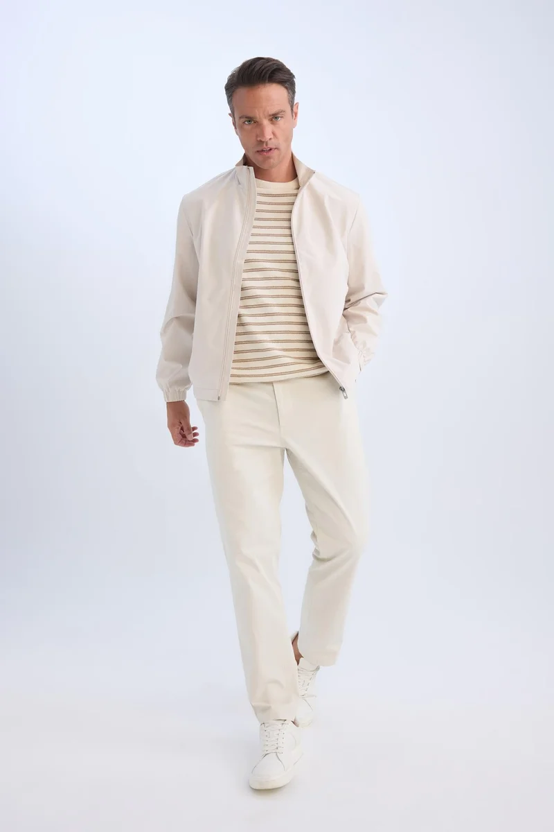 Defacto  Regular Fit Stand Collar Zippered Jacket for Men | Best Price UAE