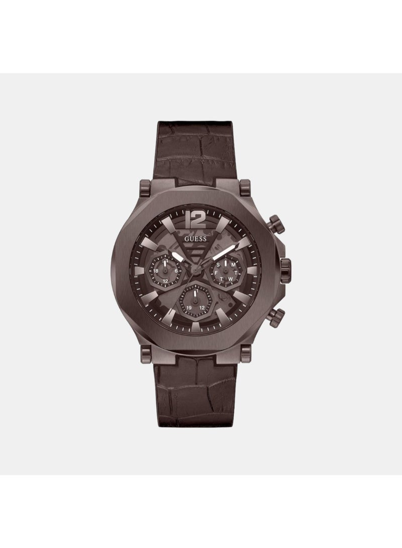 GUESS Mens Chocolate Brown Multi-function Watch - GW0492G2 - Image 1