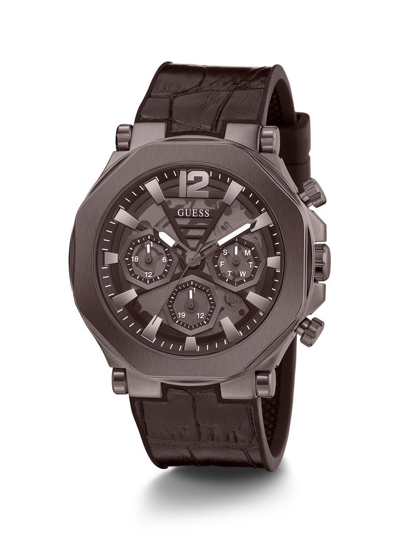 GUESS Mens Chocolate Brown Multi-function Watch - GW0492G2 - Image 2