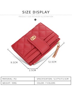 Rock Pow Small Wallets for Women Slim Bifold Credit Card Holder Minimalist Zipper Coin Pocket  - Image 5