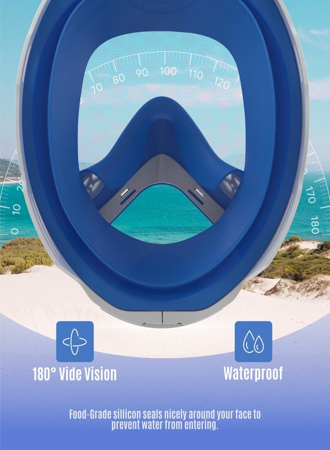 G2RISE Full Face Snorkel Mask Kids Snorkeling Set, 180 Degree Panoramic View, Anti-Fog & Anti-Leak Dry Top Snorkel Set for kids 3-8（2 Pack） - Image 5