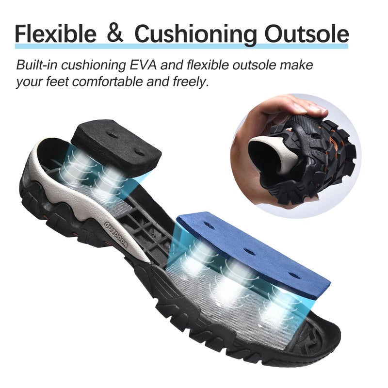 TRAILBLITZ Water Shoes Men Quick Drying Outdoor Hiking Barefoot Boat Footwear Aqua Shoes for Water Sport Waders Diving Hiking Sailing Travel Beach Wading Swimming Fishing Kayaking(10.5 Men, Black) - Image 4