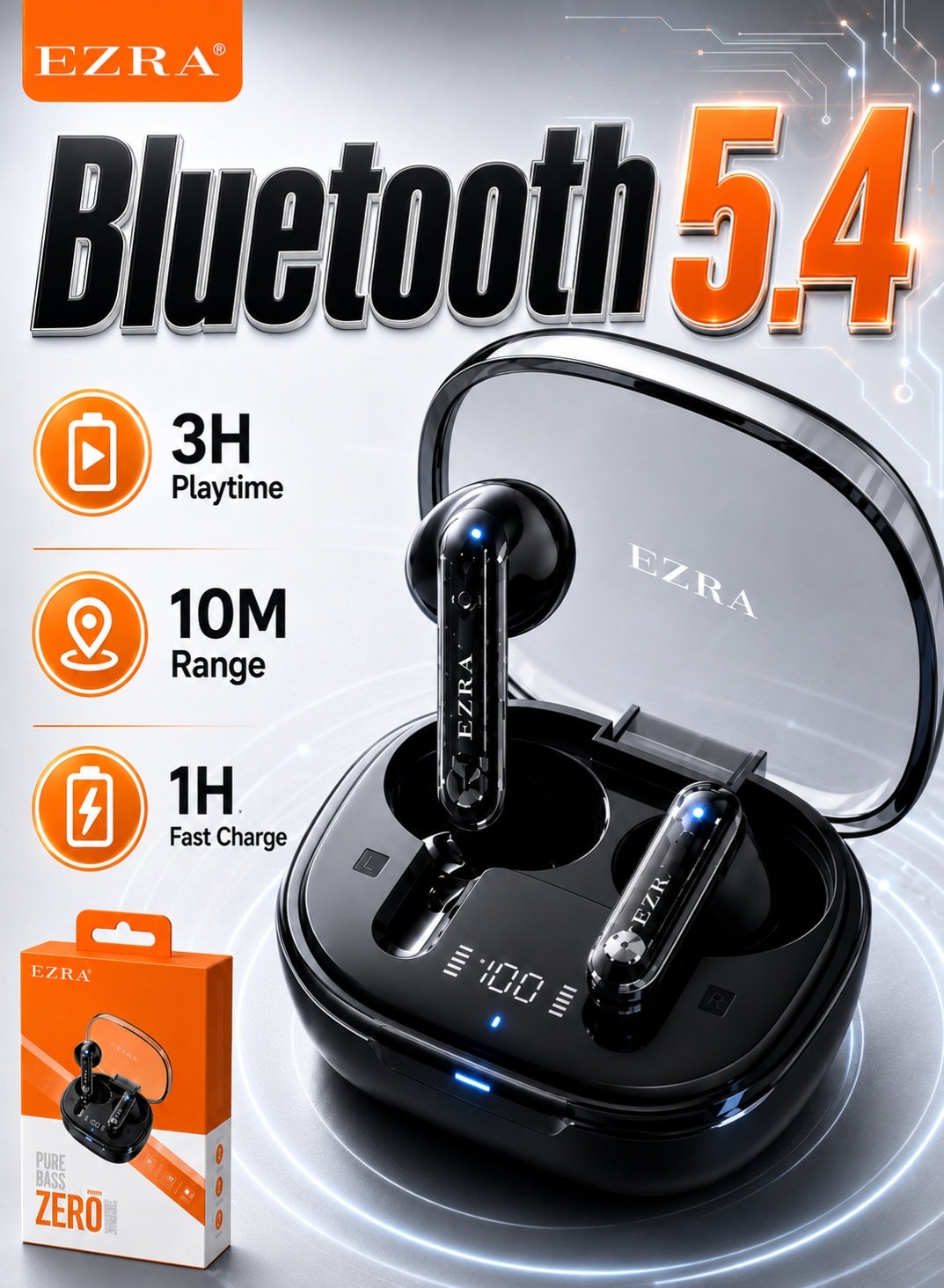 ezra Ezra 2 in-ear Bluetooth Earphones 60 g Z649B44647761B0688EF8Z