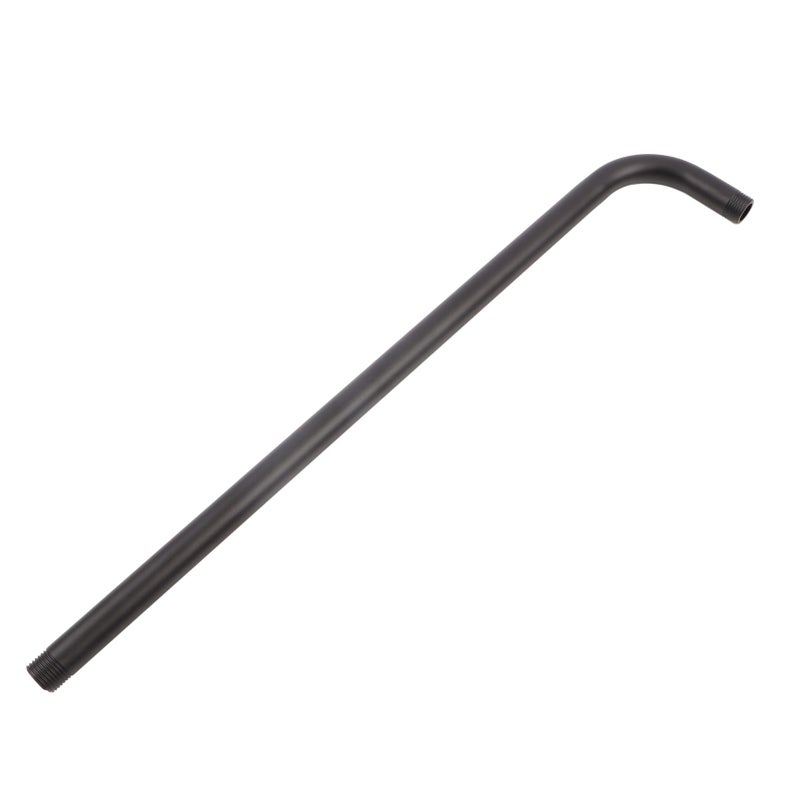 Shower Arm Stainless Steel Shower Head Extension Pipe Bathroom Shower Hardware Accessories Black 52cm - Image 2