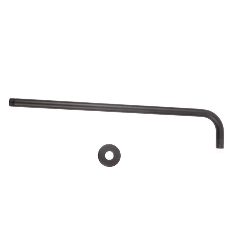Shower Arm Stainless Steel Shower Head Extension Pipe Bathroom Shower Hardware Accessories Black 52cm - Image 1