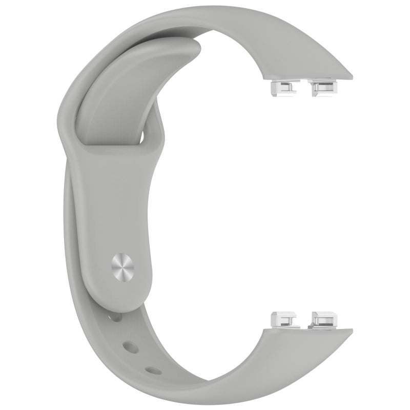 إيروريكس لساعة هواوي باند 10 / 9 / 8، سوار ساعة سيليكون لامع بمشبك عكسي (رمادي) - Image 4