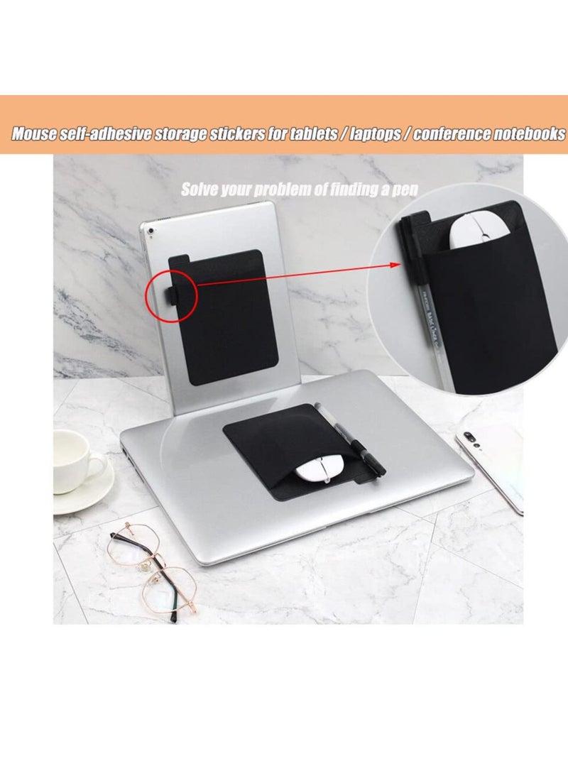 Excefore Pocket Pouch for Laptop with Reusable Adhesive,Pouch Holder for Computer Accessories,Self-Adhesive Mouse Headset Storage Bag, Ideal for Portable External USB Cable,Apple Magic Mouse  - Image 3