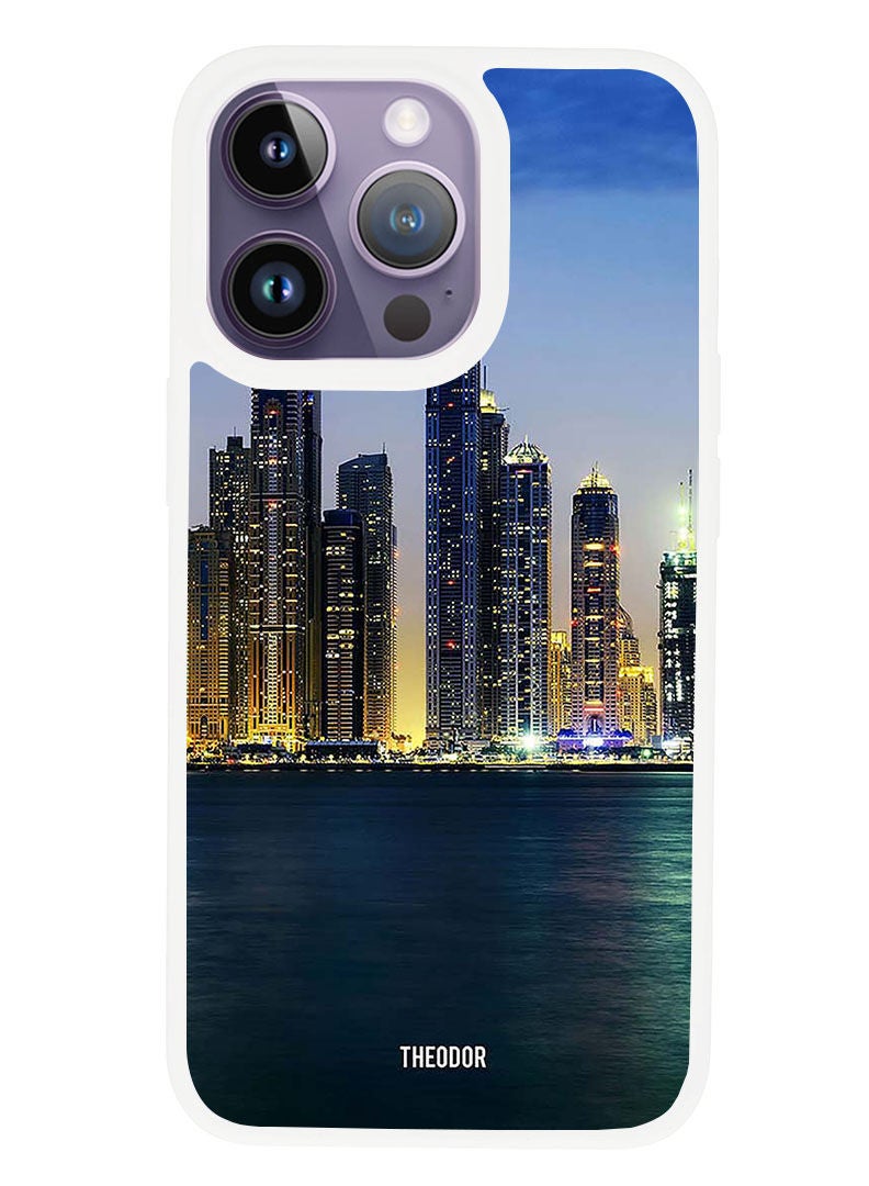 Theodor Protective Case Anti Scratch Shock Proof Cover For APPLE IPHONE 14 PRO MAX Towers (White Bumper) - Image 1