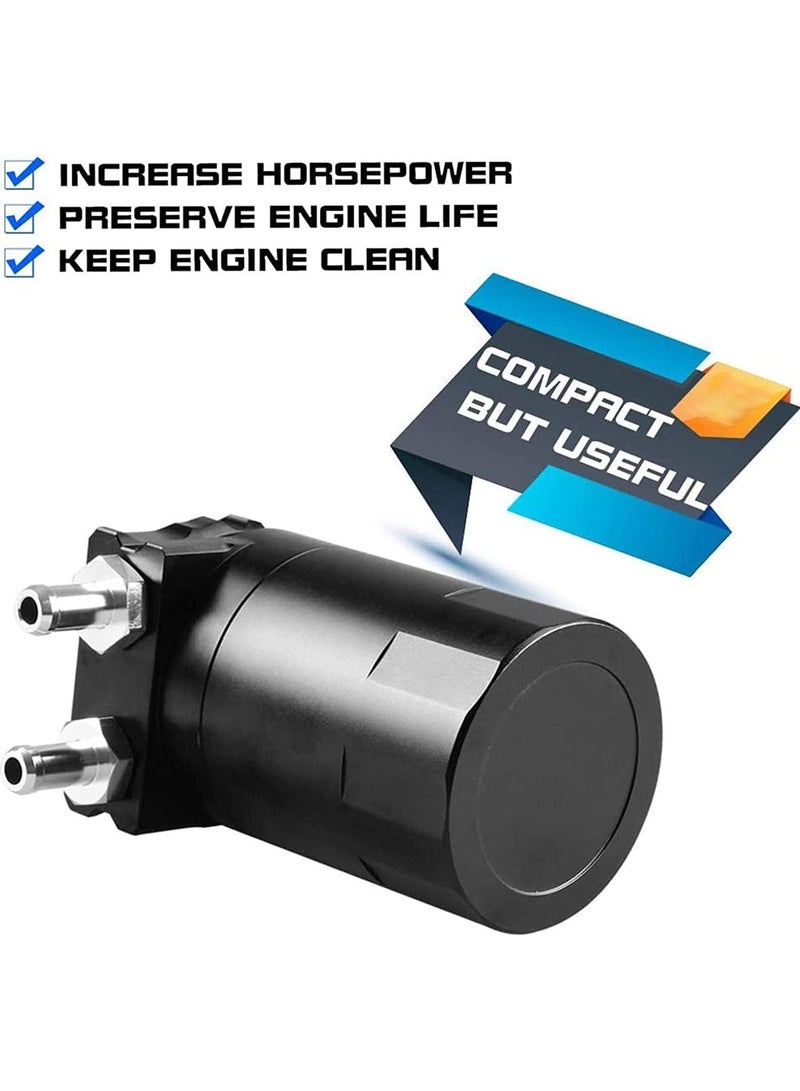 Universal 400ml engine oil collection container, polished aluminum baffle reservoir. - Image 4