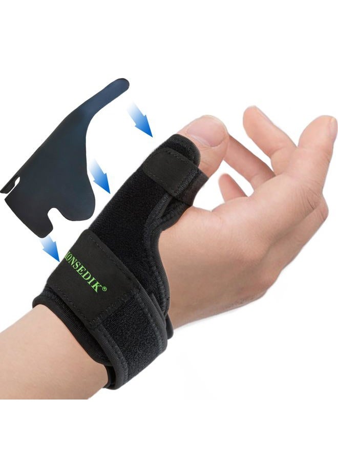 KONSEDIK Trigger Finger Thumb Splint, Adjustable Thumb Spica Support Stabilizer Brace for Pain, Sprains, Arthritis, Tendonitis, The Quervains Tenosynovitis, CMC Joint (Medium) - Image 1