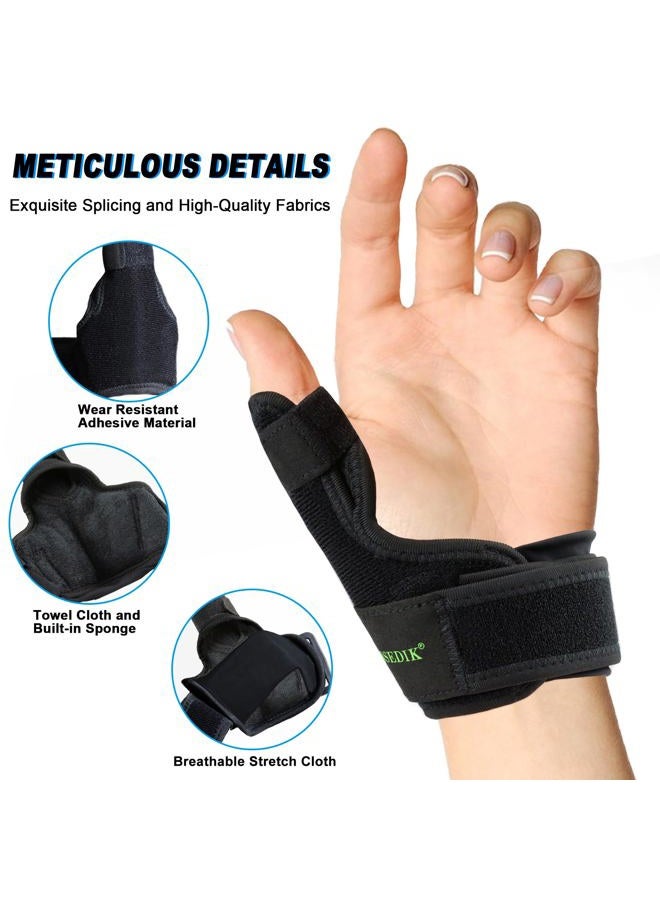 KONSEDIK Trigger Finger Thumb Splint, Adjustable Thumb Spica Support Stabilizer Brace for Pain, Sprains, Arthritis, Tendonitis, The Quervains Tenosynovitis, CMC Joint (Medium) - Image 3