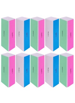 GigaGround 4 Way Nail Buffer Block (10 Pcs), Nail Shine Buffers Blocks Files for Natural and Acrylic Nails Smoother Buffing Block Polisher Fingernail File Buffer 120/240/600/3000 Grit for Buffing Shinning  - Image 1