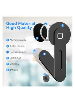 Magsafe Magnetic Side-Mount Laptop Stand for iPhone 14/13/12 MagSafe Series, Adjustable, Slim, Portable, Foldable Design for Screen Extension (Black)  - Image 3