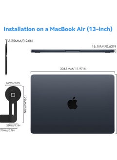 Magsafe Magnetic Side-Mount Laptop Stand for iPhone 14/13/12 MagSafe Series, Adjustable, Slim, Portable, Foldable Design for Screen Extension (Black)  - Image 5