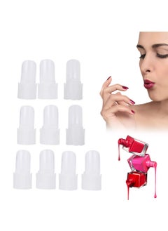 Semme Nail Protector,Nail Polish Protector, Finger Nail Protector Tips 10Pcs/set Nail Polish Varnish Protector Holder Manicure Finger Nail Art Tips Cover 