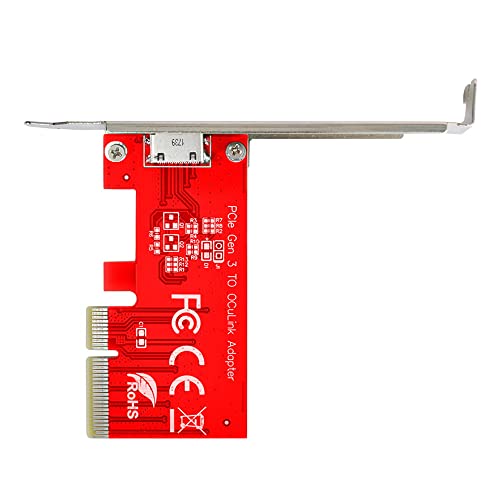 NFHK PCI-E 3.0 Express 4.0 x4 to Oculink External SFF-8612 SFF-8611 Host Adapter for PCIe SSD with Bracket - Image 2