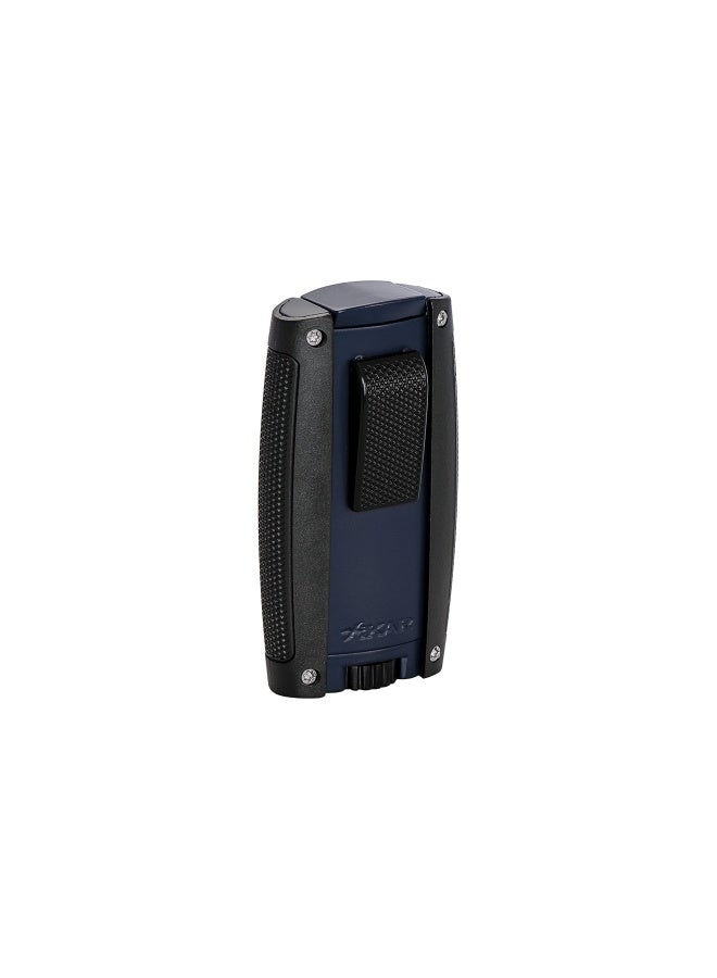 Xikar Turismo Double Jet Flame Cigar Lighter Attractive Gift Box Pocket-Friendly Protective Flip-Lid Over-Sized Fuel Tank Matte Blue  - Image 3