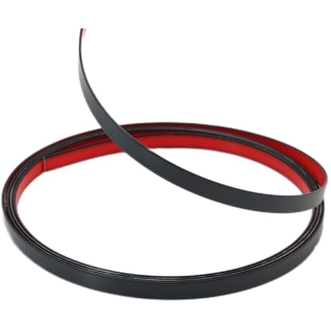 MATTE BLACK PEEL AND STICK WALL & MOLDING TRIM, FLEXIBLE DIY STRIP FOR MIRROR, FLOOR, CABINET, CEILING, TILE EDGE (32.8 FT X 0.4 INCH) - Image 1