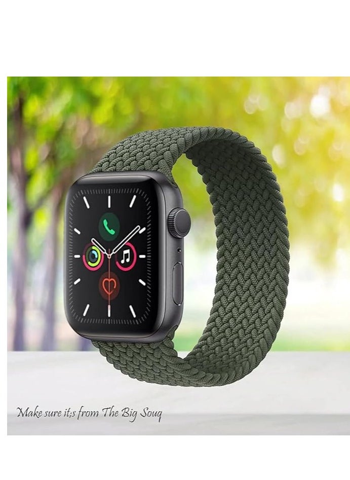 Generic - Braided Solo Loop Band Compatible with Apple Watch 49mm 45mm 44mm 42mm, Nylon Replacement Wristband for iWatch Series SE 9/8/7/6/5/4/3/2/1/Ultra/Ultra 2 - Image 1