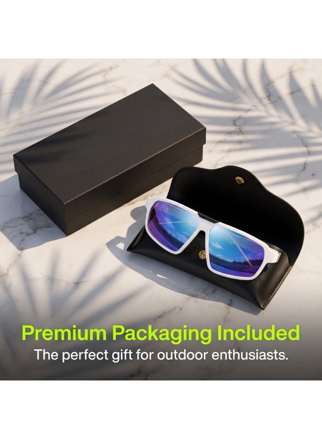 TR90 Polarized Sunglasses Unisex Ultra Light Frame UV Protection Glasses for Driving Fishing Travel Premium Gift Box Included Outdoor Eyewear for Men Women - Image 1
