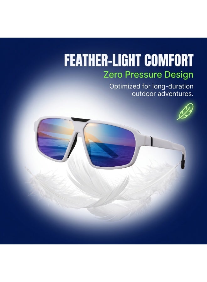 TR90 Polarized Sunglasses Unisex Ultra Light Frame UV Protection Glasses for Driving Fishing Travel Premium Gift Box Included Outdoor Eyewear for Men Women - Image 5
