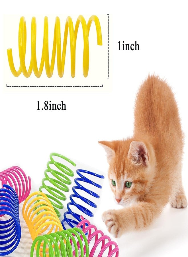 itPlus Cat Spring Toys, Bouncy Coil Kitty Cats Spiral Spring Toy for Indoor Cats Heavy Interactive Cat Toys Springy Chew Toys Colorful Springs Cat Toy for Biting, Swatting, Hunting Entertainment Kitten Toys - Image 4