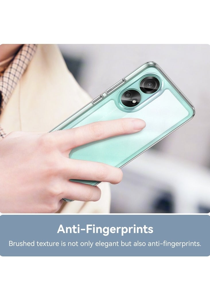 ماركة غير محددة لـ OPPO A78 4G حافظة هاتف أكريليك هجينة من البولي يوريثان الحراري (شفاف)  - Image 5