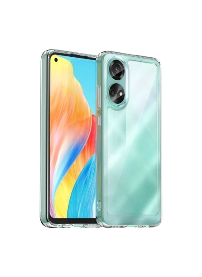 ماركة غير محددة لـ OPPO A78 4G حافظة هاتف أكريليك هجينة من البولي يوريثان الحراري (شفاف)  - Image 1