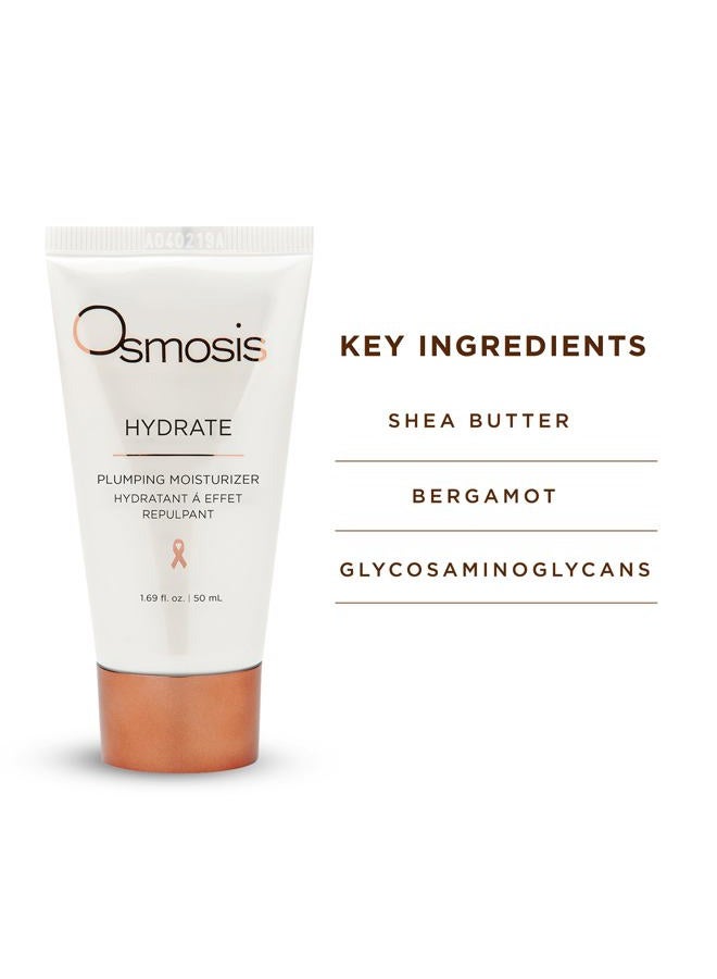 Osmosis HYDRATE Plumping Facial Moisturizer with Shea Butter, Skin-Soothing and Firming for Aging, Pigmented, Sensitive, Dry, and Irritated Skin, 1.69 Fl Oz - Image 4