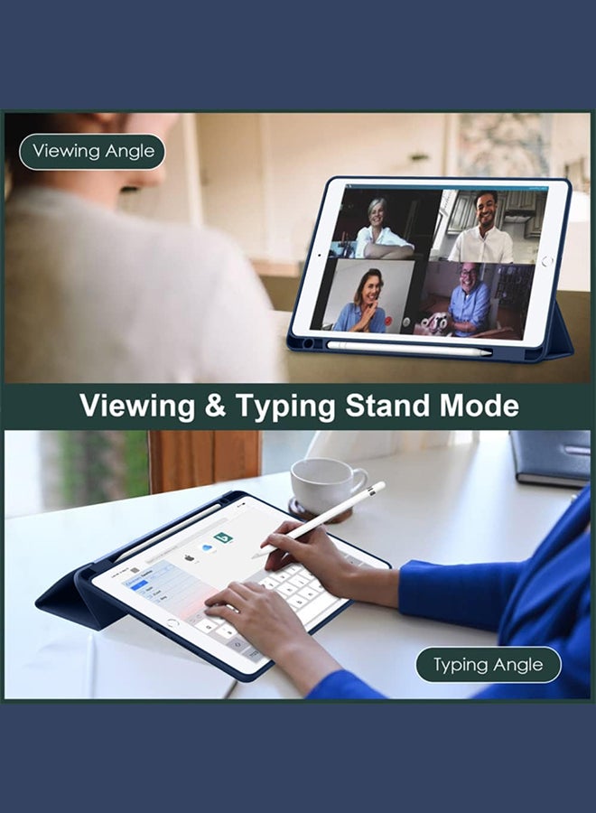 CATANES Protective Case for iPad Pro 11 Inch 2021/2020/2018 (5th/4th/3rd Gen) Auto Sleep/Wake Function Slim Lightweight Tri-fold Stand EVO Crystal Folio Case Blue - Image 4