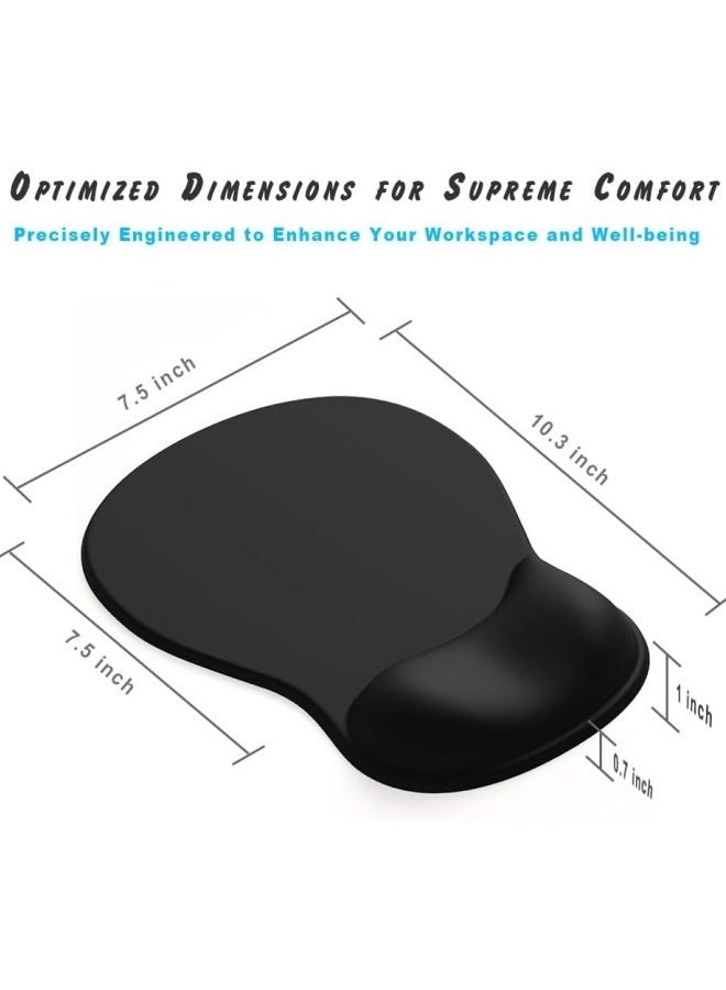 TAKHTEELA ErgoComfort Gel Wrist Rest Mouse Pad-Ergonomic Office Mousepad with Wrist Support-Non-Slip, Design Desk Accessories Mat for Home&Game Decor (05Midnight Wave) - Image 2