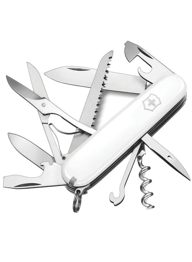 Victorinox 1.3713.7 Huntsman White 91mm Perfect for Sawing Wood or Cutting Ropes When Climbing, Hiking and Camping in White 3.6 inches - Image 1
