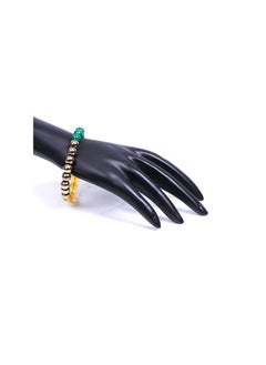 REBUY REBUY Citrine Pyrite Green Aventurine Bracelet Crystal Healing Stone Bracelet Jewelry for Men & Women, Color Multi, Bead Size 8 mm  - Image 3