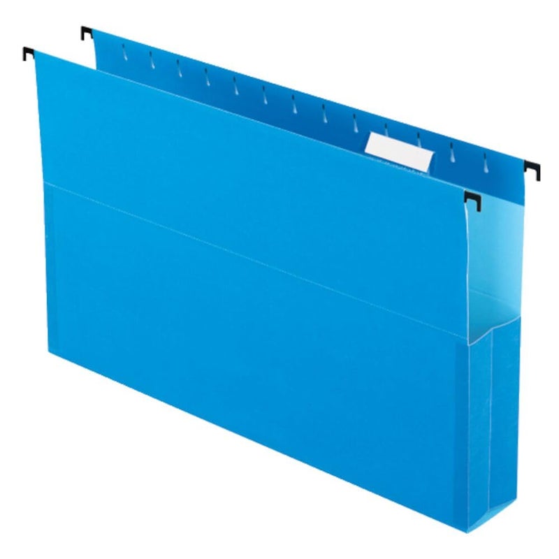 Pendaflex SureHook Reinforced Hanging Box File, 2", Legal, Blue, 1/5 Cut, 25 per box (59302EE) - Image 1