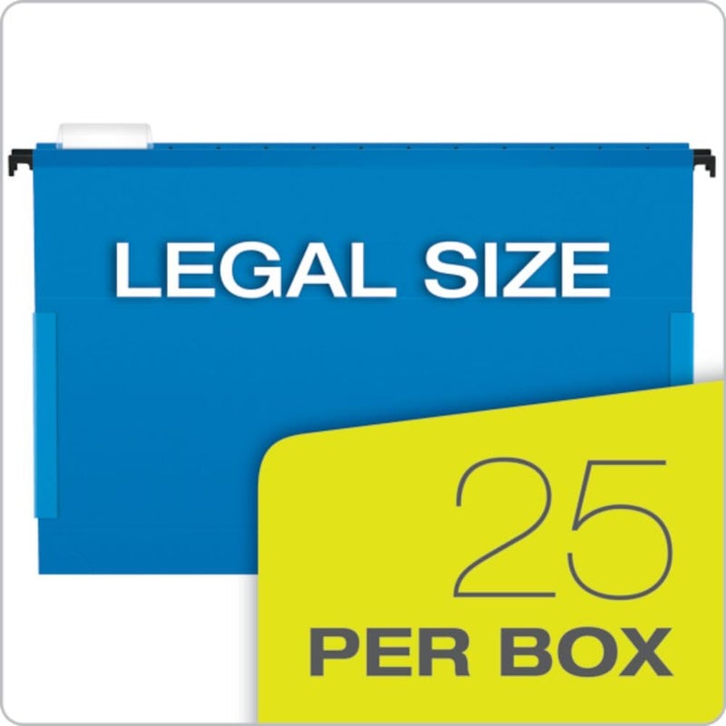 Pendaflex SureHook Reinforced Hanging Box File, 2", Legal, Blue, 1/5 Cut, 25 per box (59302EE) - Image 3