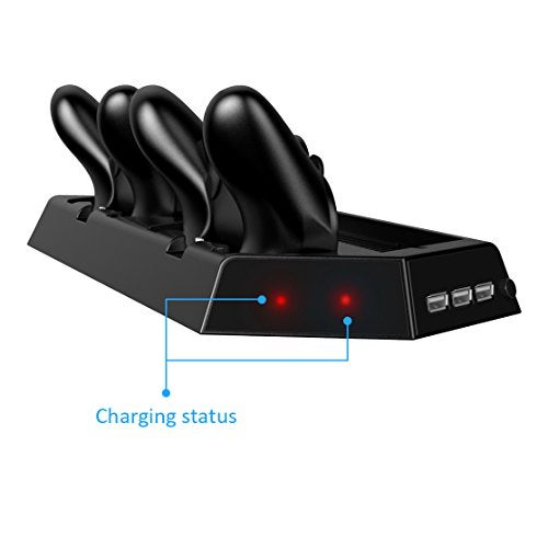 atdaraz Vertical Stand for PS4 Pro with Cooling Fan, Controller Charging Station for Sony PlayStation 4 Pro Game Console, Charger for P S 4 [Video Game]. - Image 3