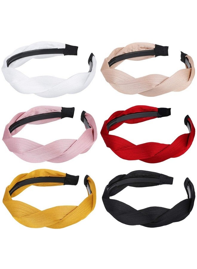 SUN Ring SUNRING Wide Headbands for Women Cross Knot Hair Bands Fashion Elastic Hairband Girls Hair Accessories (Pack of 6) - Image 2