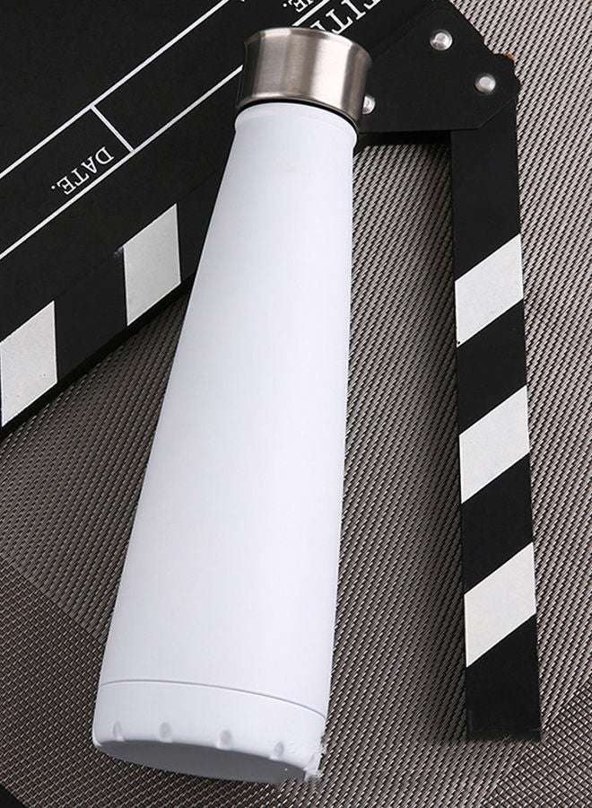 NIBEMINENT Vacuum Insulated Water Bottle H25626W-WSQ White/Silver - Image 2