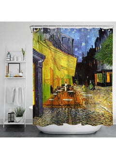 Bluejw Cross Border Van Gogh Art Shower Curtain Bathroom 3D Printing Waterproof Fabric With Hook Decoration Bathtub Waterproof Curtain  - Image 1