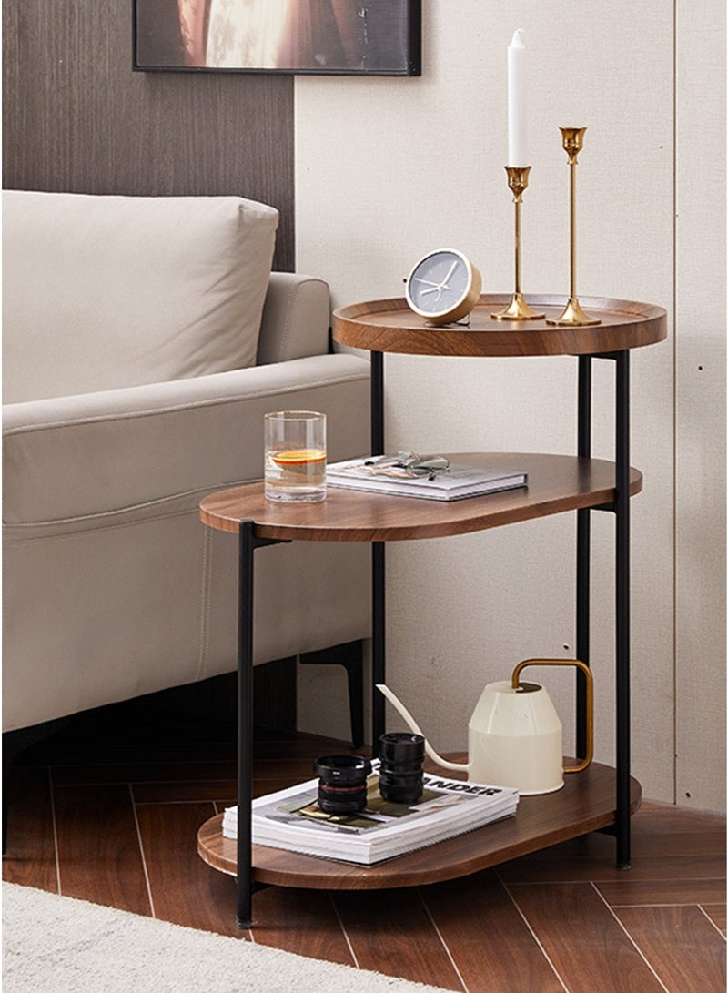 WinHolder Coffee Table, 3-Layer Sofa Side Service Table, Side Table with Sturdy Metal Legs & Premium Wood Board, Easy to Assemble, for Living Room, Bedroom, Entryway, 65*40*64.5CM - Image 2