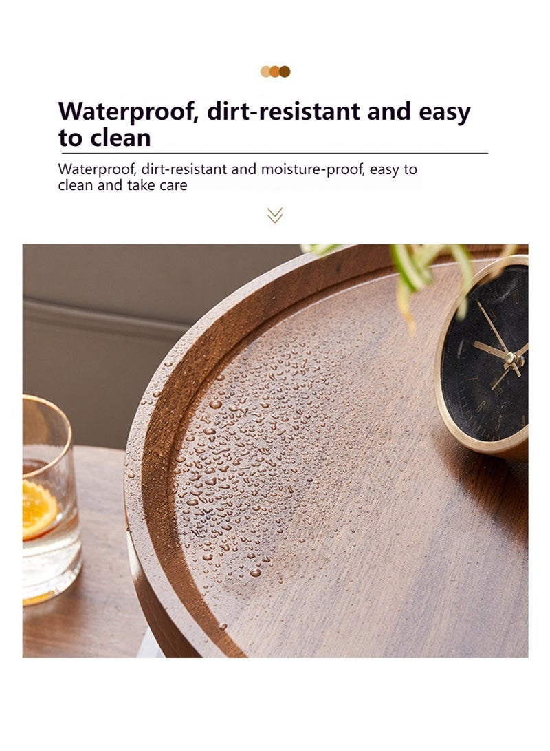 WinHolder Coffee Table, 3-Layer Sofa Side Service Table, Side Table with Sturdy Metal Legs & Premium Wood Board, Easy to Assemble, for Living Room, Bedroom, Entryway, 65*40*64.5CM - Image 4