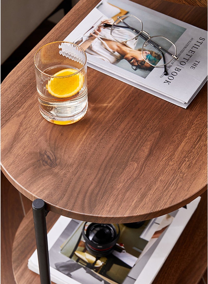 WinHolder Coffee Table, 3-Layer Sofa Side Service Table, Side Table with Sturdy Metal Legs & Premium Wood Board, Easy to Assemble, for Living Room, Bedroom, Entryway, 65*40*64.5CM - Image 5