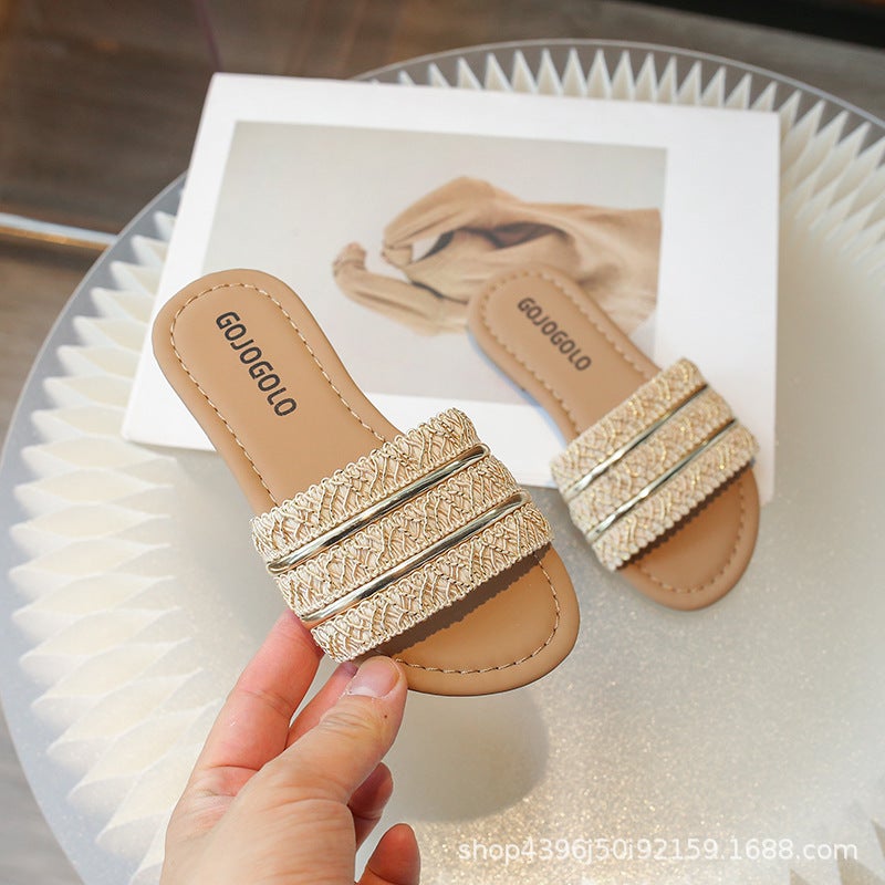 Girls' Slippers 2024 Children'S Shoes Outer Wear Sandals Summer Little Girl'S Soft-Soled Internet-Famous Fashionable Sandals - Image 5