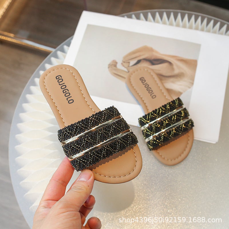 Girls' Slippers 2024 Children'S Shoes Outer Wear Sandals Summer Little Girl'S Soft-Soled Internet-Famous Fashionable Sandals - Image 4