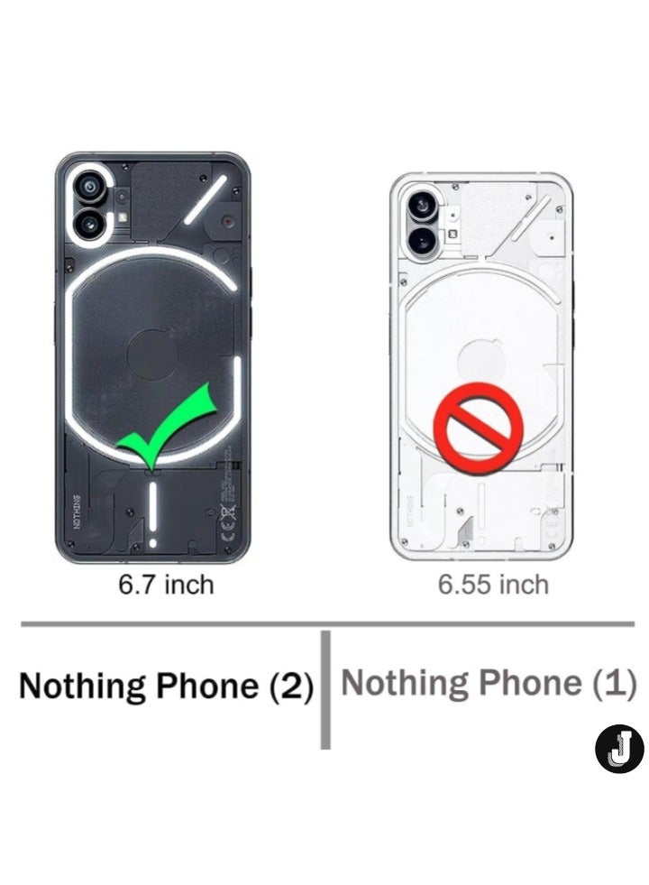 JAJEEK "2024 (1+2 Pcs) Compatible with Nothing Phone 2 Case & Privacy Screen Protector – Soft TPU Clear Cover, Anti-Scratch, Anti-Peeping, Tempered Glass Film" - Image 2